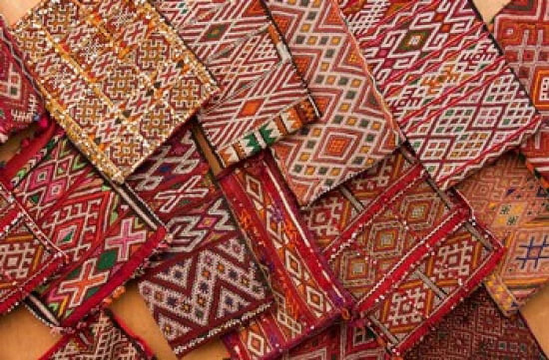Woven Fabrics Essaouira Morocco Canvas Art - William Sutton DanitaDelimont (34 x 23)
