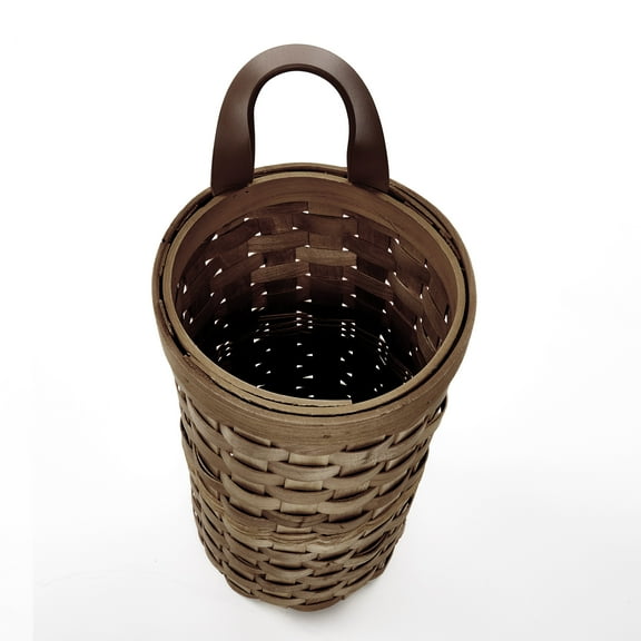Woven Kitchen Plastic Bag Dispenser - Chocolate