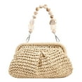 thumbnail image 1 of Woven Female Shoulder Bag Multifunctional Women for Daily Leisure (Beige), 1 of 10