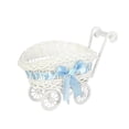 thumbnail image 1 of Woven Stroller Decorative Party Centerpiece Food Storage Organizer Wicker Design, 1 of 7