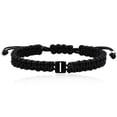 thumbnail image 1 of Woven Friendship Bracelets for Teen Girls Adjustable Braided Wrap Bracelets Boho String Bracelets for Women Men (Black Rope-Letter I), 1 of 6