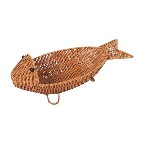Woven Fruit Basket Bread Tray Organizer PP Material Stable Base for Tabletop Party Picnics