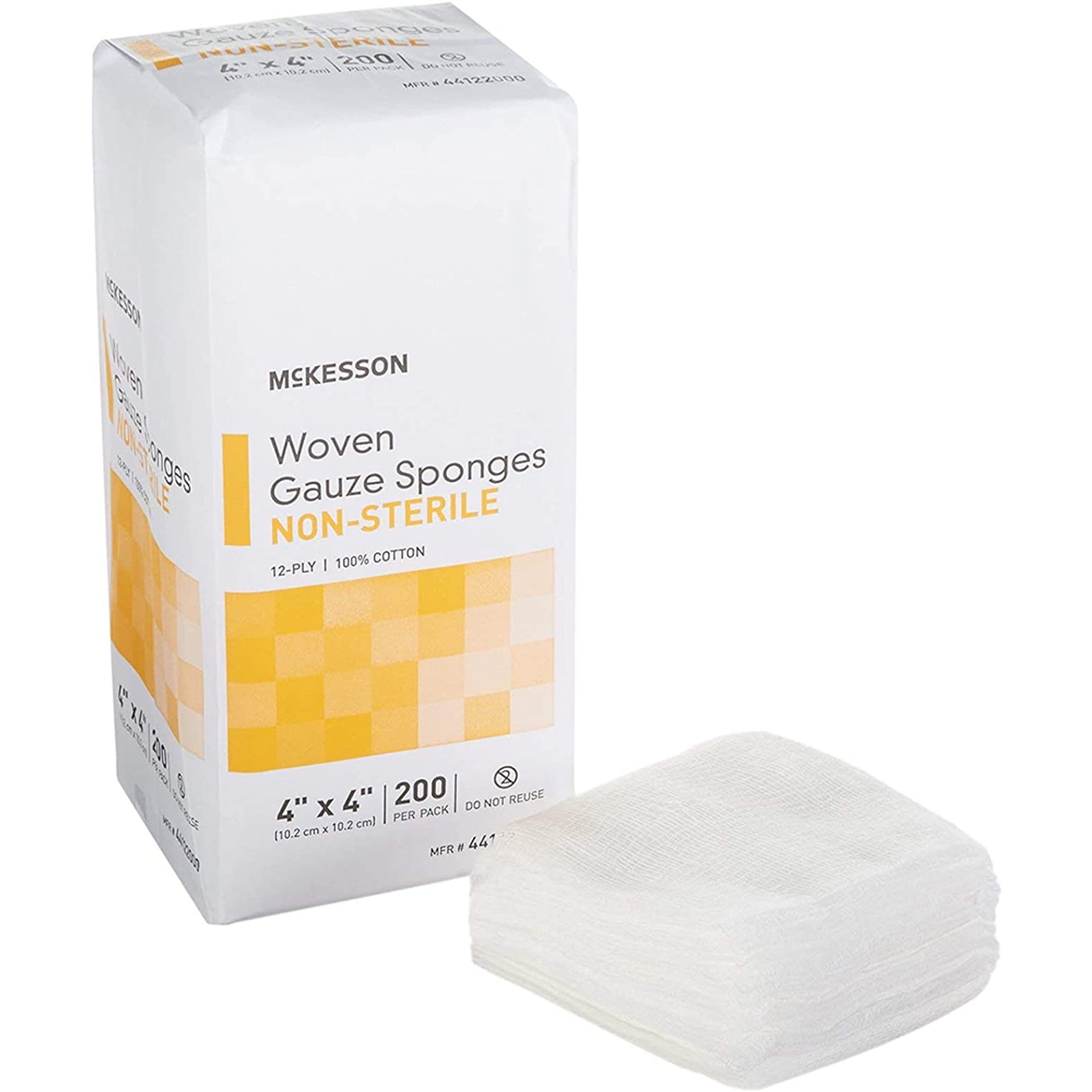 Woven Gauze Sponges 12Ply 4"x4" 200 ct