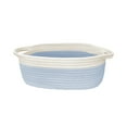 thumbnail image 1 of Woven Gift Basket Cotton Rope Organizing Baskets for Small Items Cute Soft Gift Storage Bin Decoration for Bedroom Living Room (Blue), 1 of 1
