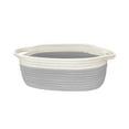 thumbnail image 1 of Woven Gift Basket Cotton Rope Organizing Baskets for Small Items Cute Soft Gift Storage Bin Decoration for Bedroom Living Room (Gray), 1 of 1