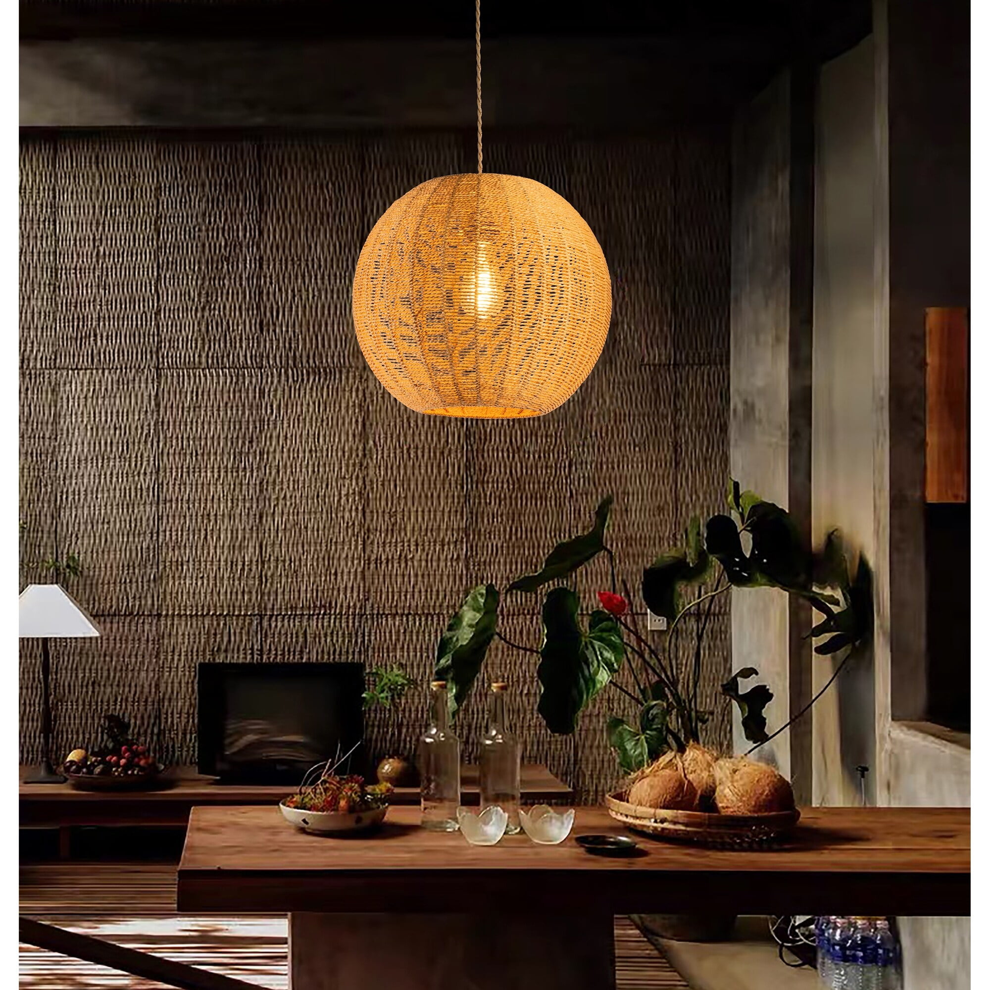 Woven cheap globe chandelier
