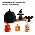 thumbnail image 1 of Woven Halloween Decoration Wicker,Pumpkin Lantern,Witch Hat Lamp & Bat Table Decorations,Rustic Jack-O'-Lantern Candle Holders for Fall Home,Mantel,Shelf & Table Decor, 1 of 8