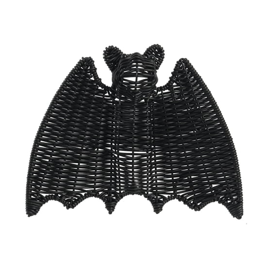Woven Halloween Decorations – Halloween Rattan Bat, Black Hanging Bat Halloween Decoration, Halloween Woven Bat Decor, Rustic Woven Wicker Bat for Haunted House Party Home Garden Patio Wall Decor