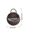 thumbnail image 1 of Woven Handmade Wall Basket- Boho Styled Hanging Wall Flower Baskets for Storage Basket,Flower Pot,Hanging Ornament,Home Decor，8.8×7.09IN (01_Beige), 1 of 3