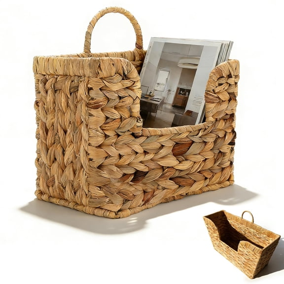 Woven Hanging Mail Baskets with Handles, Multi-Purpose Storage