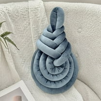 Woven Harp Throw Pillow Sofa Back Cushion 18.8x10.2x4.7in Decorative Accent for Bed Living Room Decor in Multiple Colors (Blue)