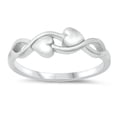 thumbnail image 1 of Woven Infinity Love Promise Heart Ring .925 Sterling Silver Band Jewelry Female Male Unisex Size 9, 1 of 4