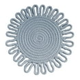 thumbnail image 1 of Woven Insulation Mat Table Mat Light Gray 18Cm, Woven Floral Placemat Cotton Cord Vintage Woven Insulation Mat Kitchen Floral Placemat Handmade Cotton Pot Cushion Cup (Diameter 7.1 "9.4" 11.8 "), 1 of 7