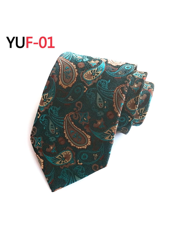 Woven Jacquard Men's Necktie Classic Silk Tie Extra Long for Big and Tall Formal Business Wedding Party Groom Gifts