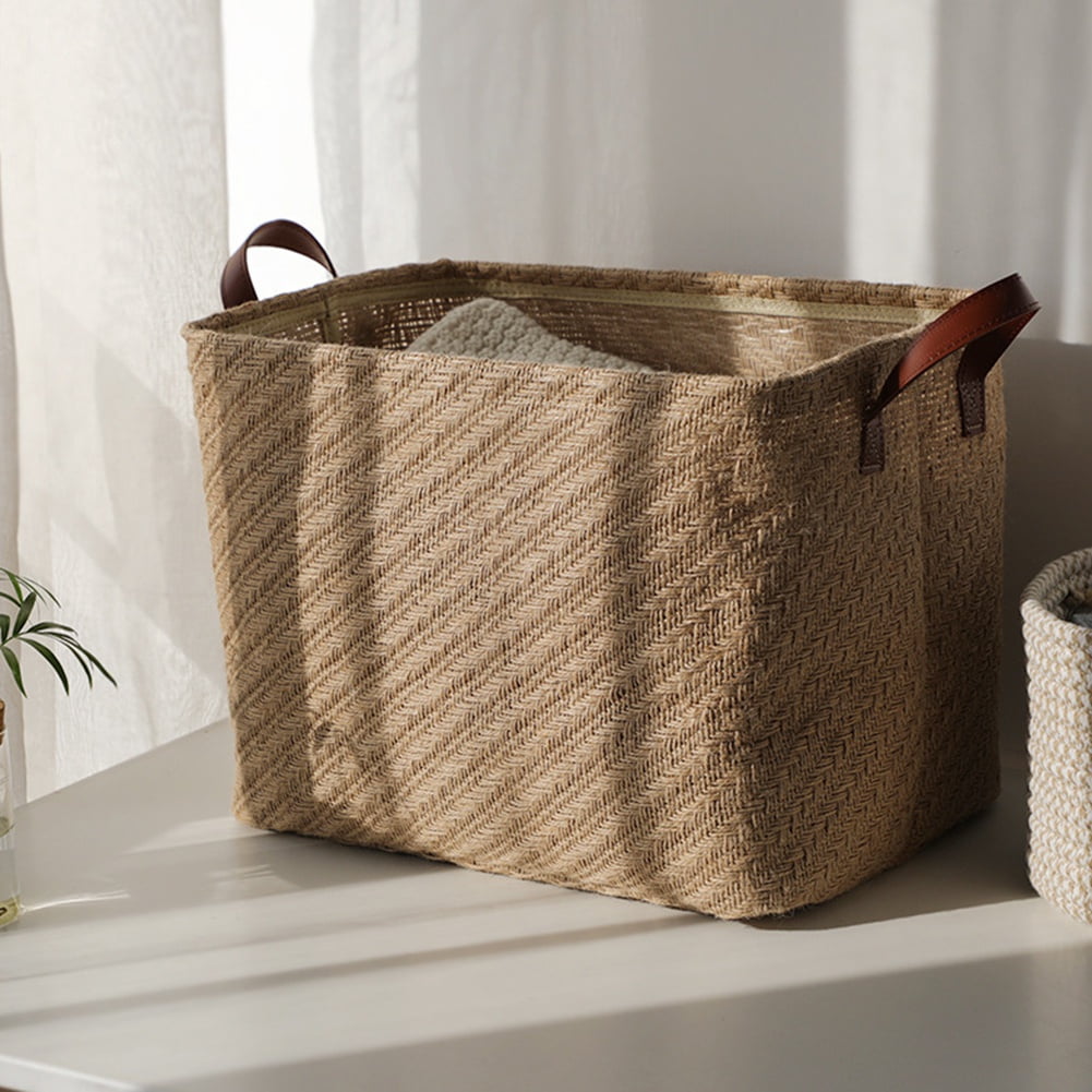 Woven Jute Storage Baskets