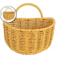 thumbnail image 1 of Woven Kitchen Storage Basket 6 Inch Hanging Wall Basket for Fruits Vegetables Garlic Onion Bathroom Organization, 1 of 6