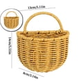 thumbnail image 1 of Woven Kitchen Storage Basket 6 Inch Hanging Wall Basket for Fruits Vegetables Garlic Onion Bathroom Organization, 1 of 6