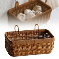 Woven Kitchen Storage Basket Wall Hanging Organizers, Hanging Storage Baskets, Wall Decorative Storage Basket, Washable Decorative Basket Woven Wall Basket Kitchen Bin for Kitchen, Living Room
