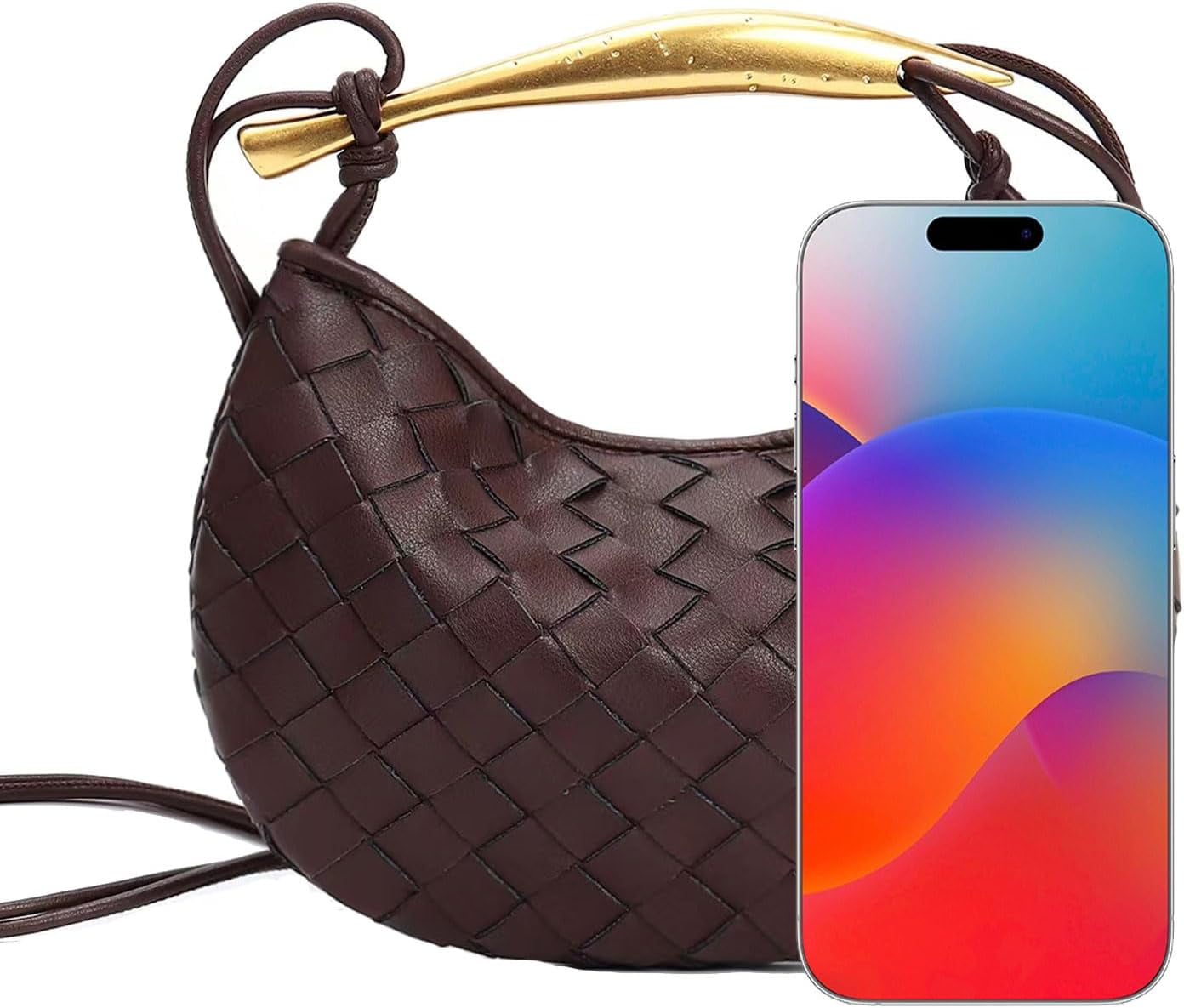 Woven Leather Dumpling Bag Dinner Handbag For Women Purse Hobo Bag Knotted Evening Bag Knotted Handbag