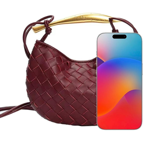 Woven Leather Dumpling Bag Dinner Handbag For Women Purse Hobo Bag Knotted Evening Bag Knotted Handbag