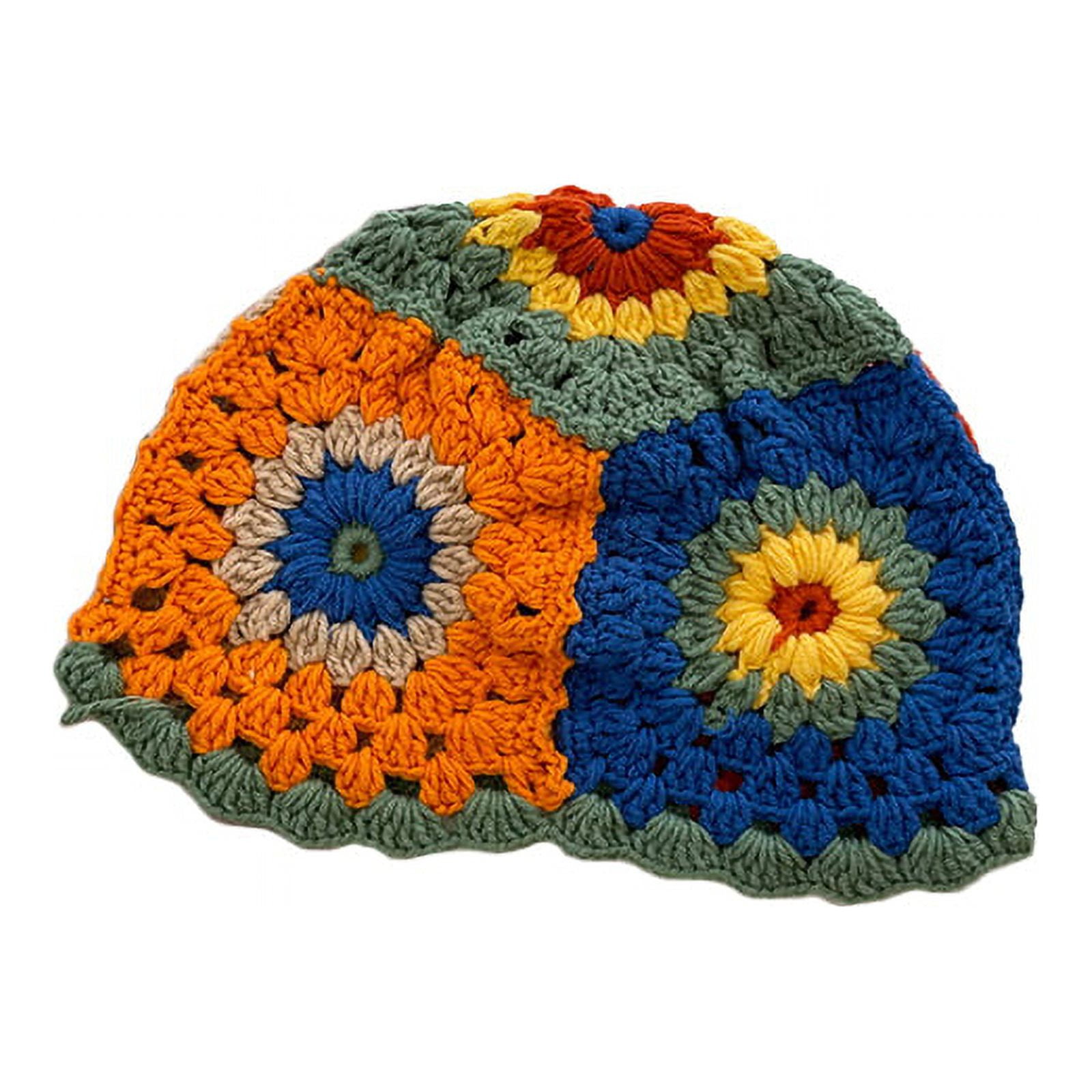 Woven Mixing Color Crochet Hats ashion Fascinating Beanie hat Cap Cloche(56-58cm,Orange) Woven Mixing Color Crochet Hats ashion Fascinating Beanie hat Cap Cloche(56-58cm,Orange)