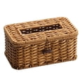 thumbnail image 1 of Woven Natural Rattan Tissue Box, Facial Napkin Holder Tissue Box Organizer for Bathroom Toilet Living Room Kitchen Office Table Desk 9*5.12*3.54Inch, 1 of 6