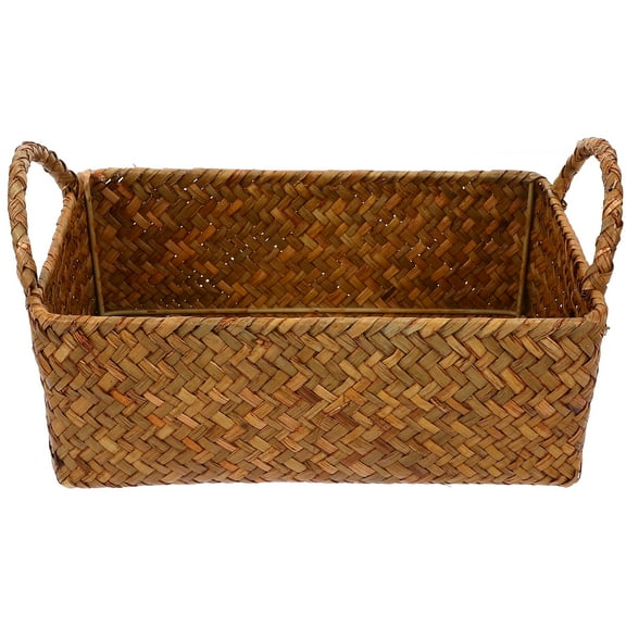 Woven Natural Rattan Woven Storage Basket Desktop Storage Basket Sundries Storage Holder