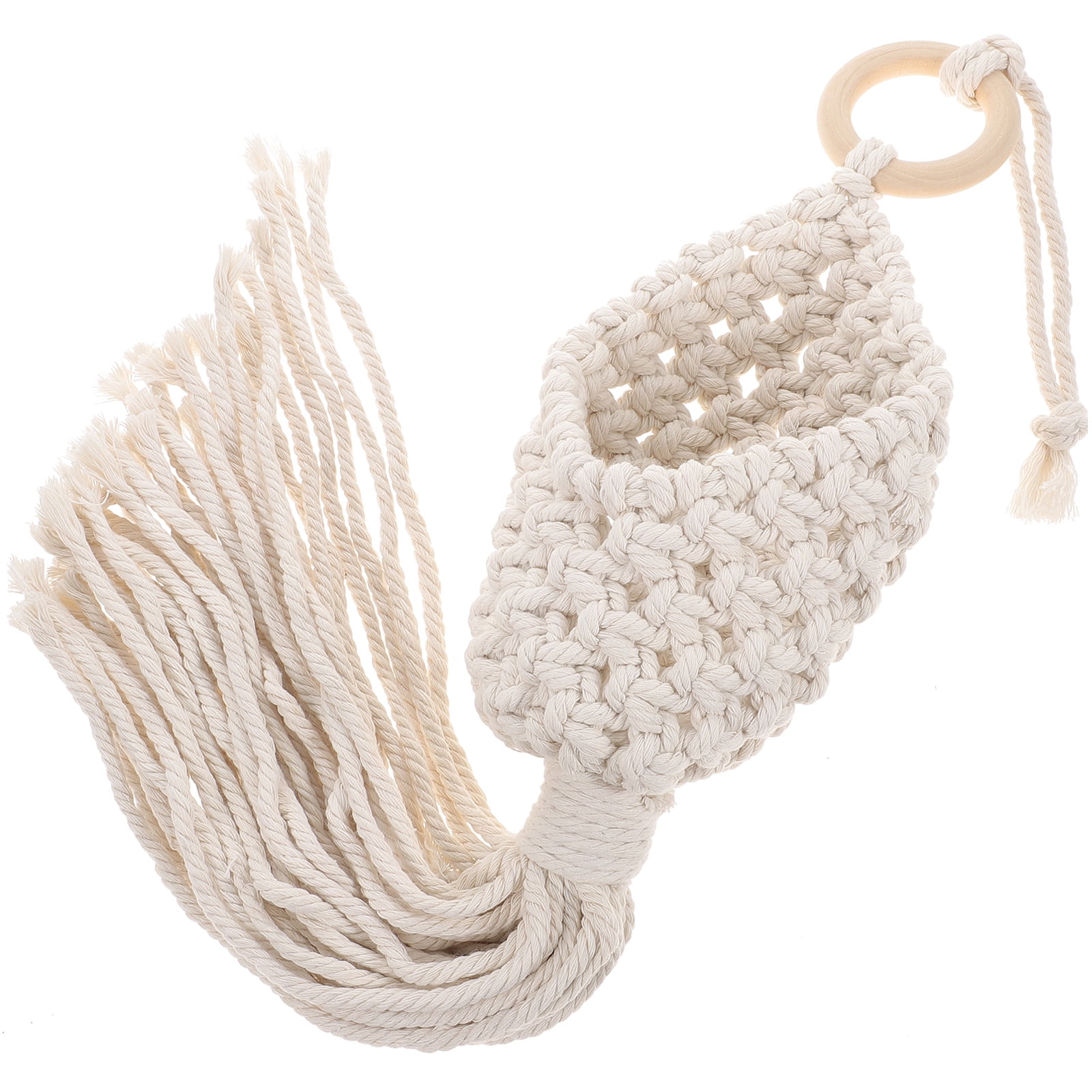 Woven Net Bag Vegetable Basket Wall Mounted Fruit Coat Hangers Boho