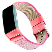 Woven Nylon Band for Fitbit® Charge 3™ - Pink