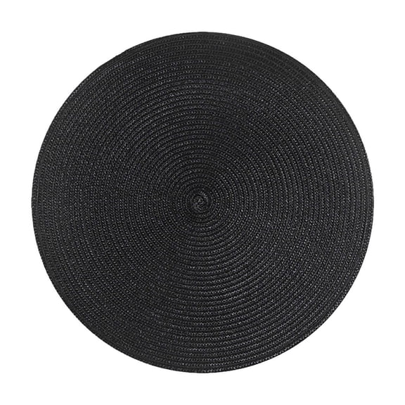 Woven Oil-Proof and Heat Insulation Place Mat for Dining Table, Waterproof Household Decor, 38cm Round Kitchen Pad