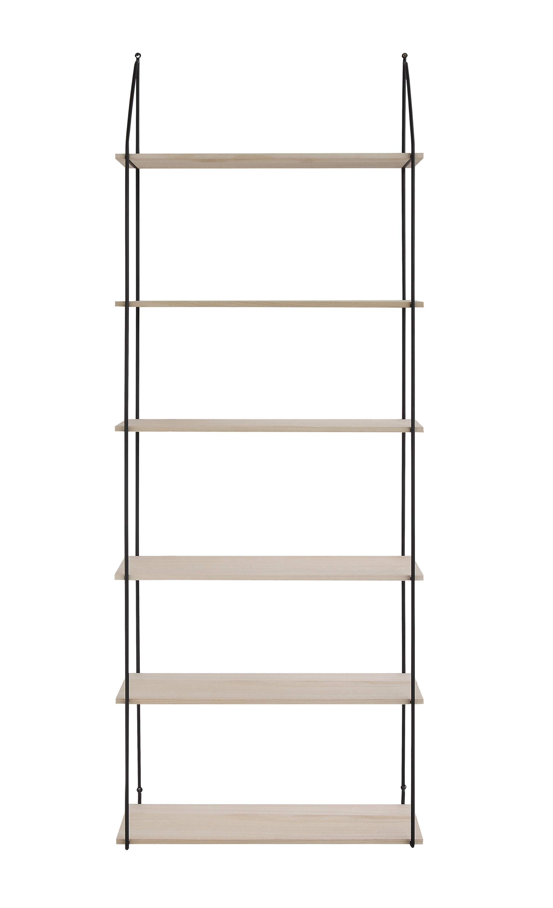 Woven Paths 6 Tier Metal & Wood Wall Shelves