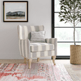 DHP Reva Accent Chair, Living Room Armchairs, Gray Stripe