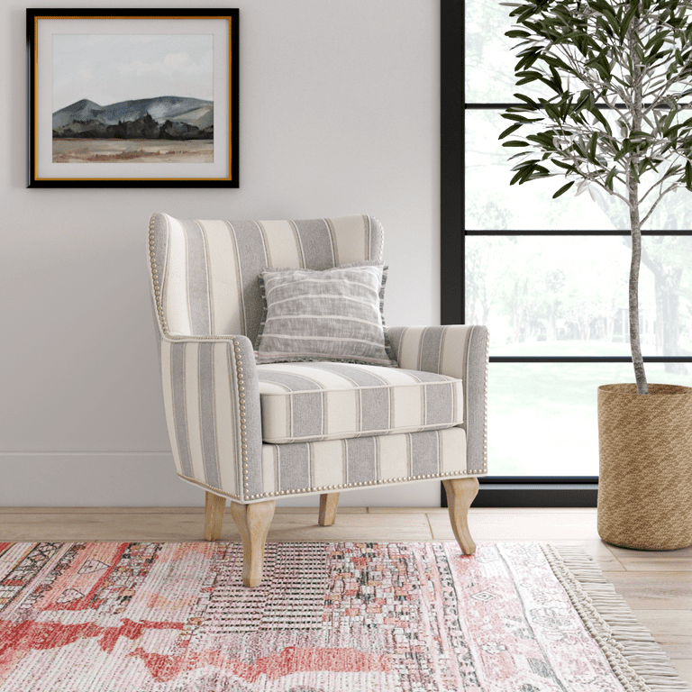 Woven Paths Accent Chair Gray Stripe Walmart