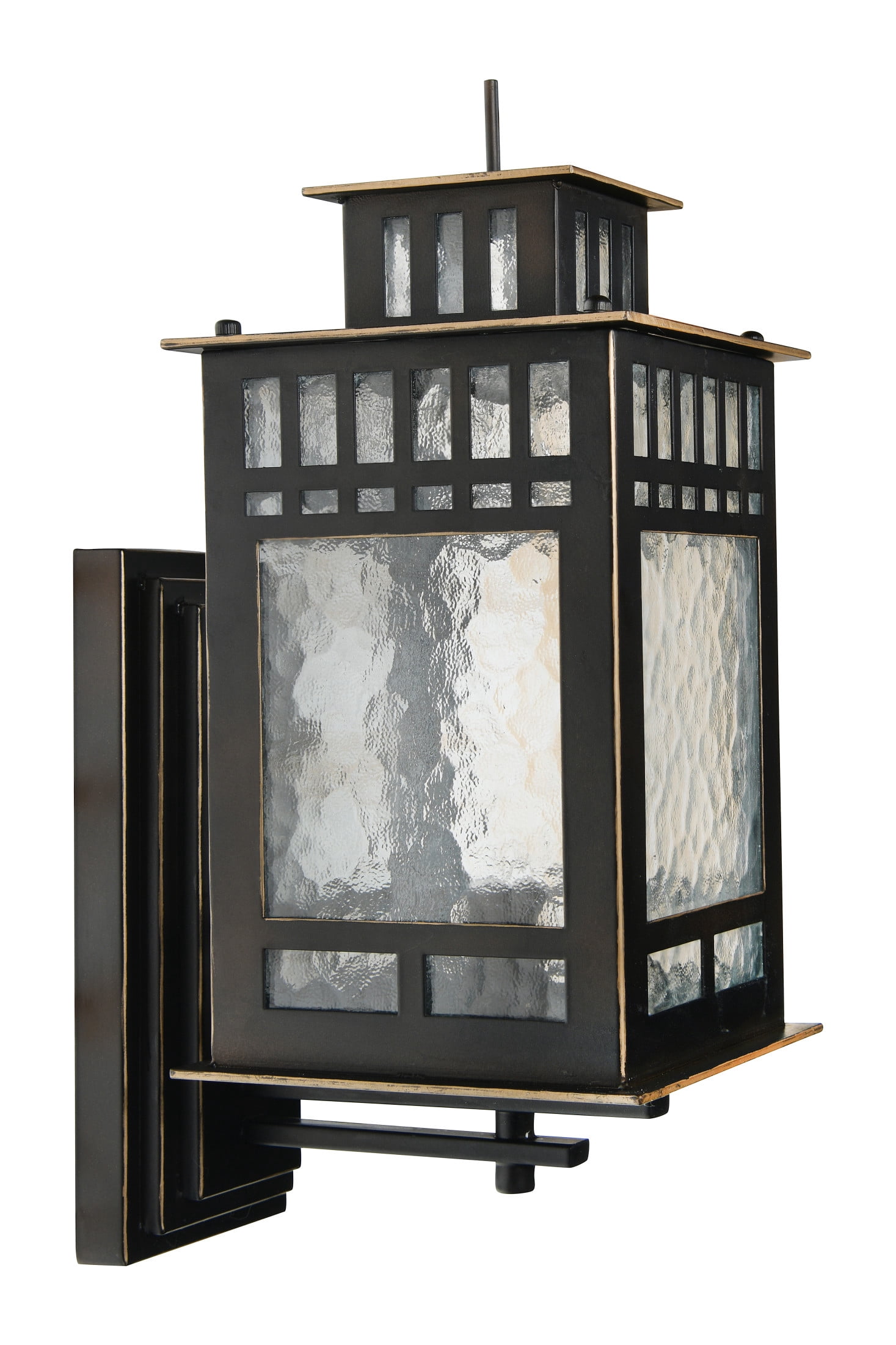 Woven Paths Antique Bronze Metal Imperial Wall Sconce with Gold Accents
