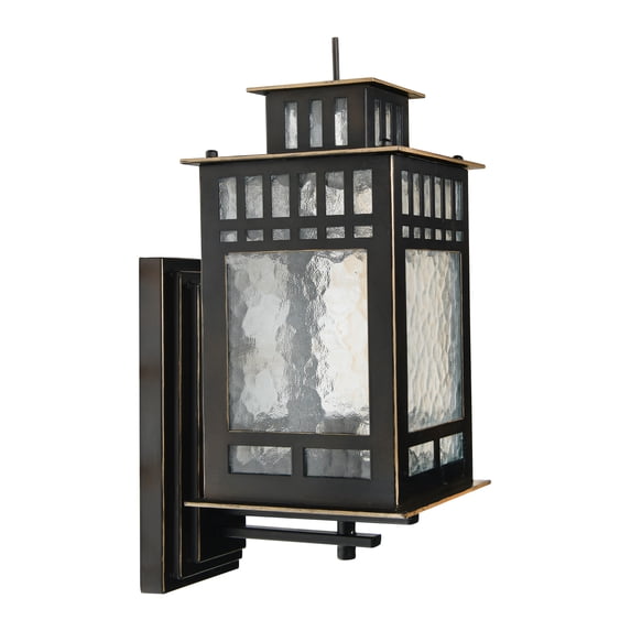 Woven Paths Antique Bronze Metal Imperial Wall Sconce with Gold Accents