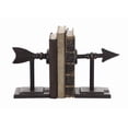 thumbnail image 1 of Woven Paths Arrow Shaped Cast Iron Bookends, 7", Antique Bronze, 1 of 3