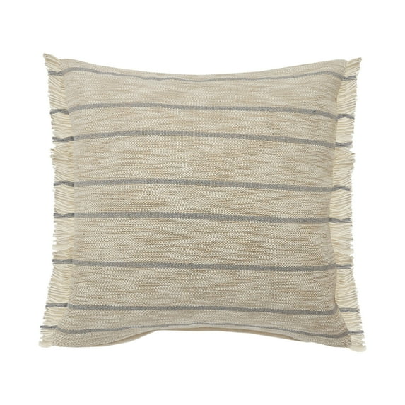 Woven Paths Charles Casual Cabin Fringed Throw Pillow, 20" x 20"