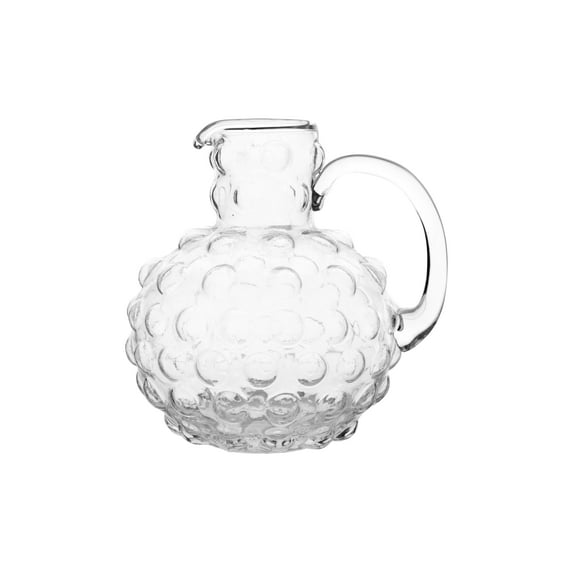 Woven Paths Clear Glass Hobnail Pitcher