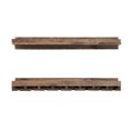 thumbnail image 1 of Woven Paths Dark Walnut 30 inch Rustic Luxe Tiered Wine Rack Set of 2, 1 of 6