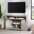thumbnail image 1 of Woven Paths Farmhouse Barn Door TV Stand for TVs up to 60", Stone Grey, 1 of 8