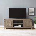 thumbnail image 1 of Walker Edison Farmhouse Barn Door TV Stand for TVs up to 80", Grey Wash, 1 of 13
