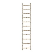 Woven Paths Farmhouse Distressed White Wood Ladder