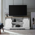 Walker Edison Farmhouse Sliding Barn Door TV Stand for TVs up to 65 ...