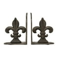 thumbnail image 1 of Woven Paths Fleur de Lis Shaped Iron Bookends, 7", Bronze, 1 of 3