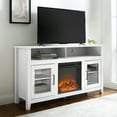Woven Paths Highboy 2 Door Electric Fireplace TV Stand for TVs up to 65