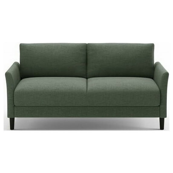 Woven Paths Jackie Fabric Sofa Couch, Green Stone