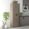 thumbnail image 1 of Woven Paths Lancaster Wood Kitchen Pantry with 2 Doors and 4 Shelves, Gray Oak, 1 of 18
