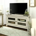 thumbnail image 1 of Woven Paths Modern Farmhouse Corner TV Stand for TVs up to 48", White Oak, 1 of 2