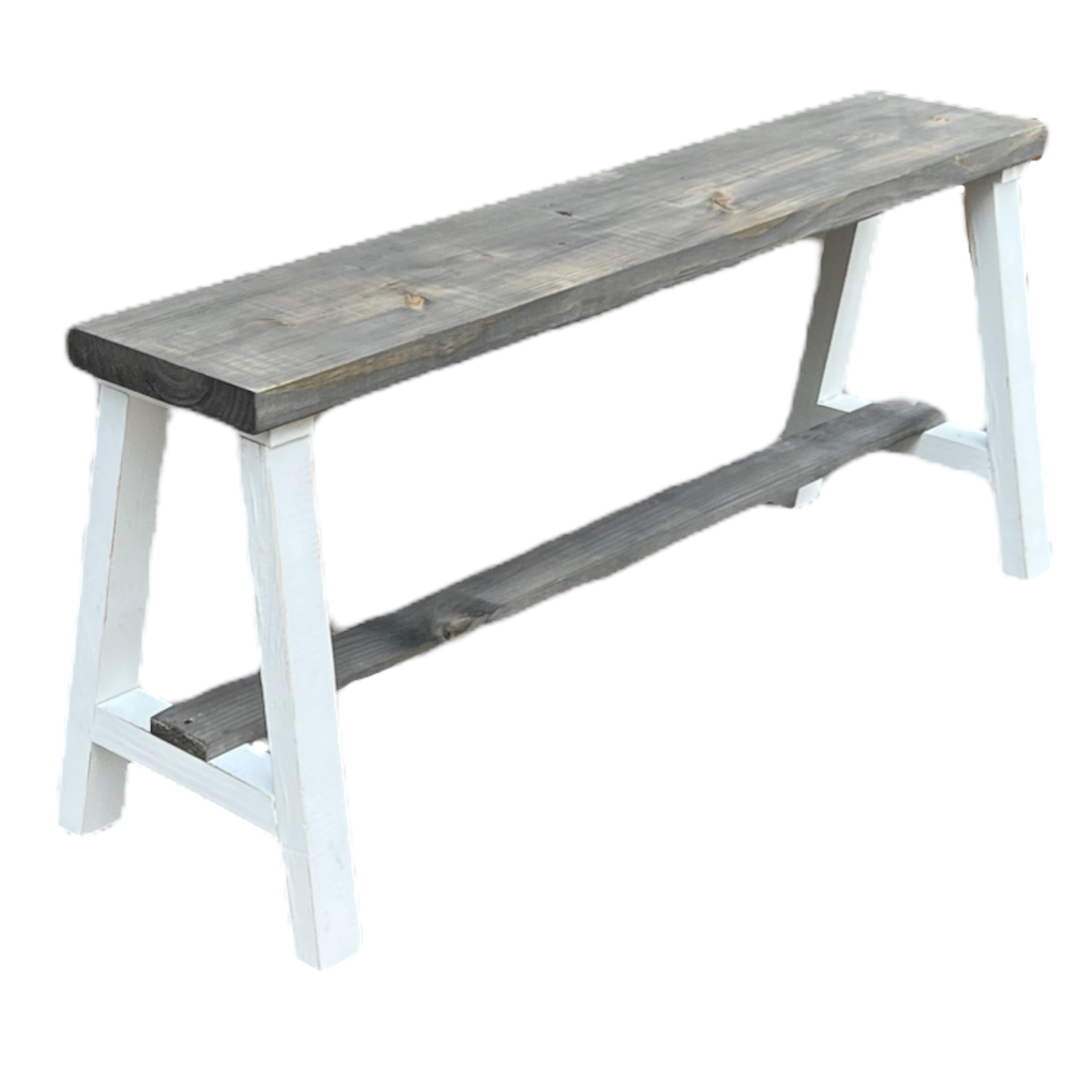 Grey wood sale bench