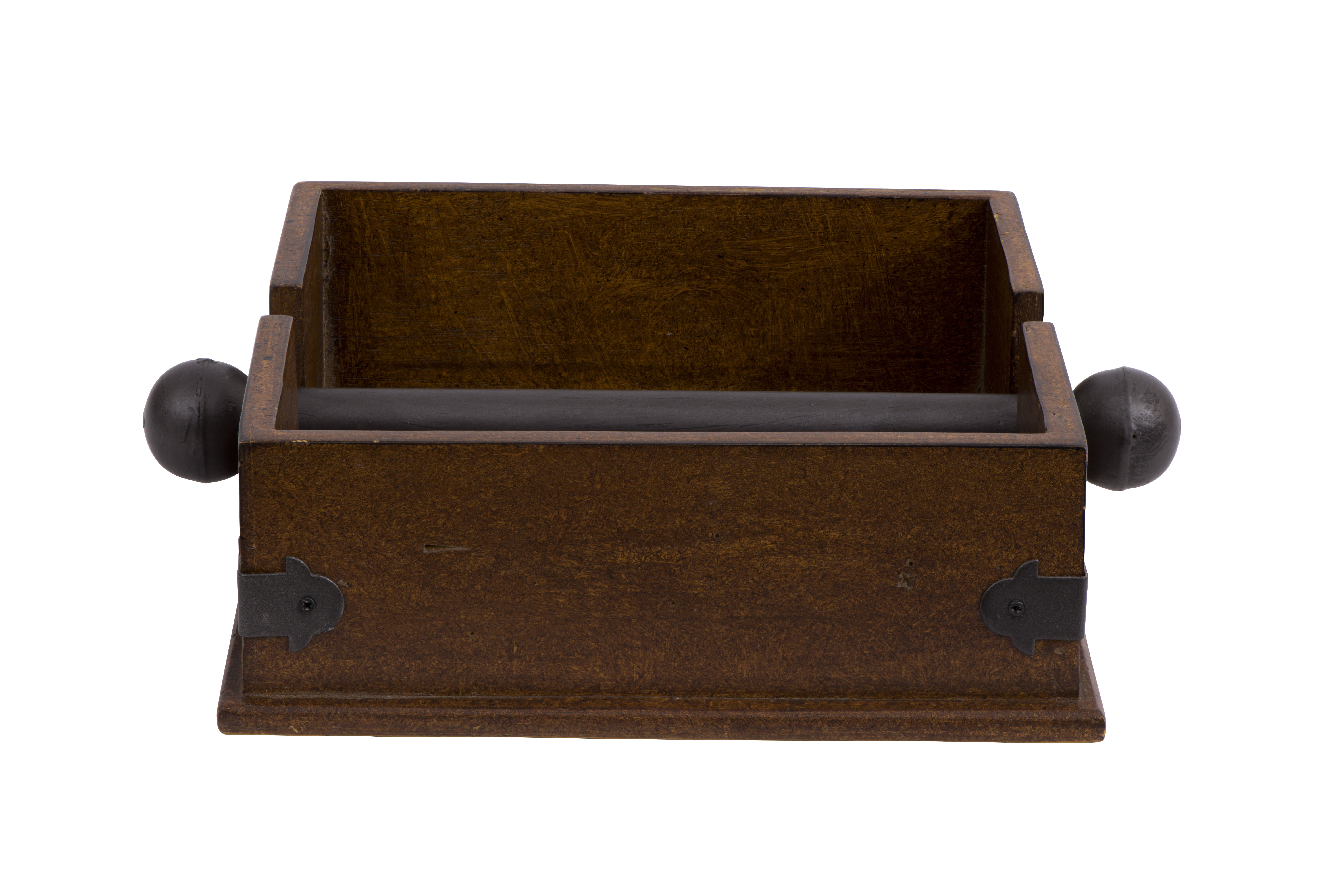Square Wood Napkin Holder with Metal Bar